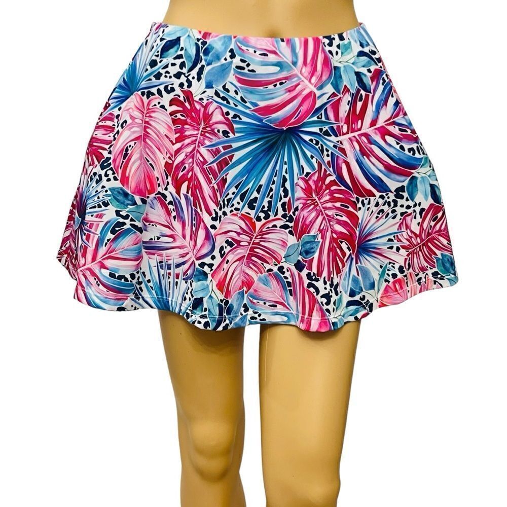 Tail Activewear Golf Tennis Tropical Them Flared Pull On Skirt Skort Sz S